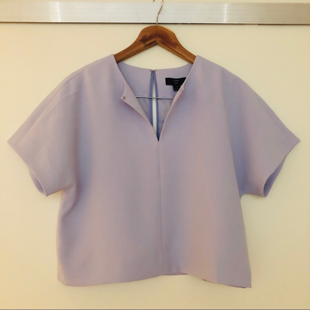 J Crew cropped cap sleeved top